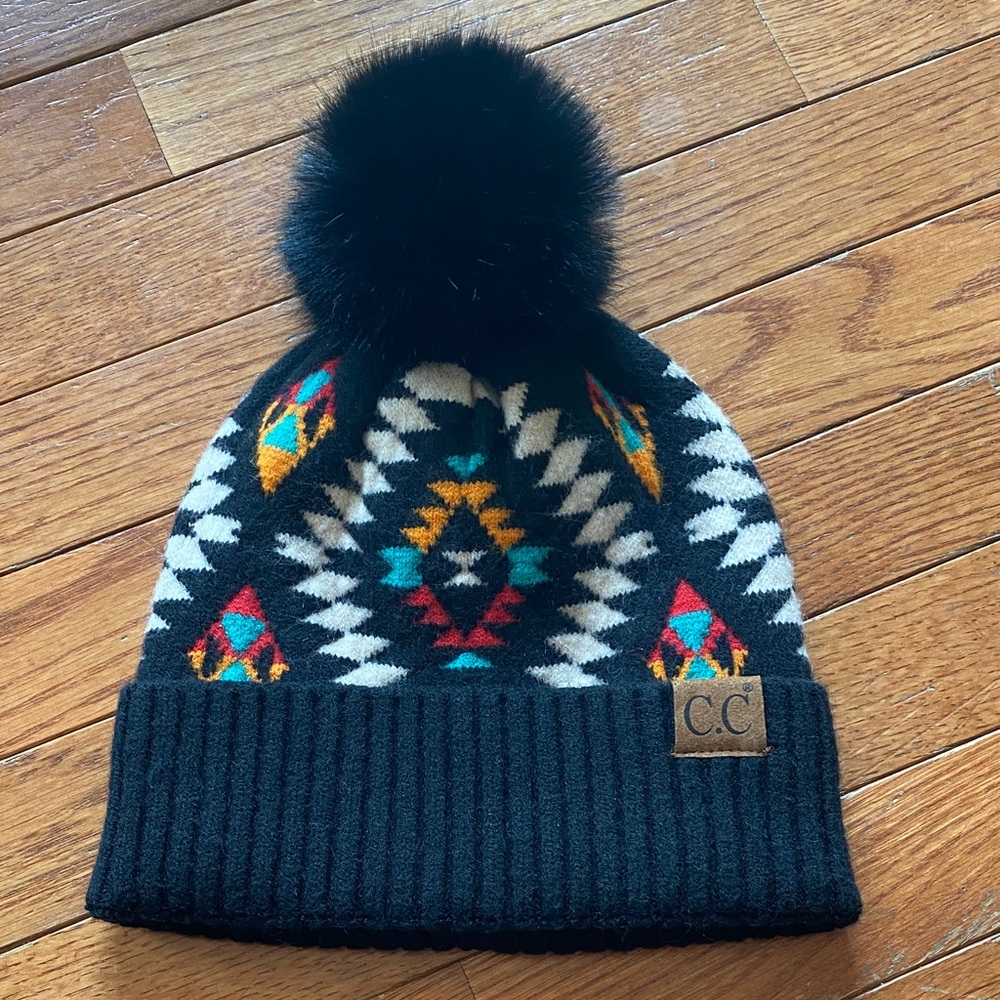 Stylish Bk Patterned Hat by C.C